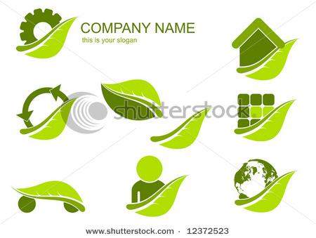stock vector ecology logo set 12372523